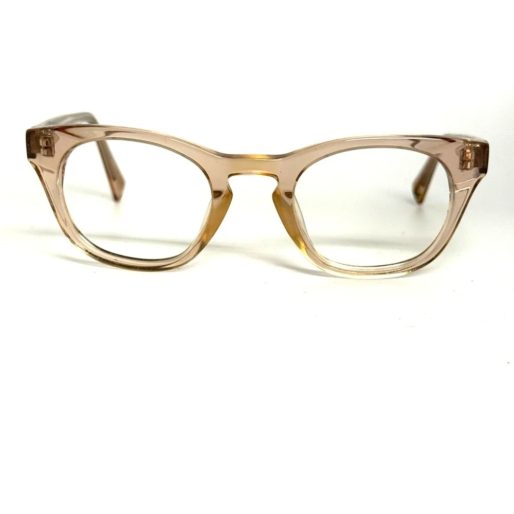 Warby‎ Parker Caspar 668 Eyeglasses Frames Rose Water Peach 48-23-145 Womens